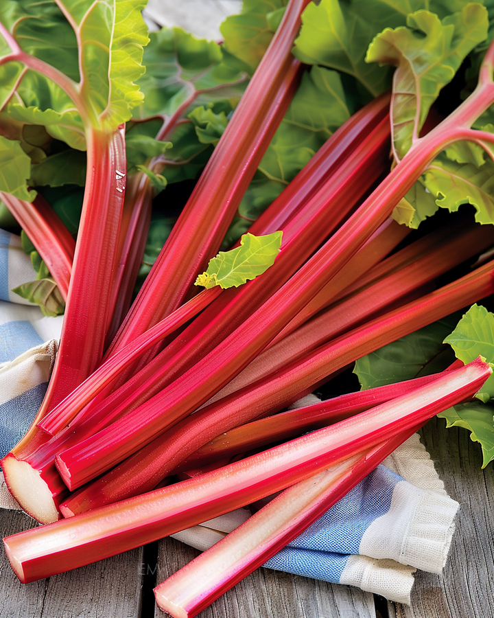Rhubarb Seeds Rheum Undulatum Victoria Red Stalks Early Harvest