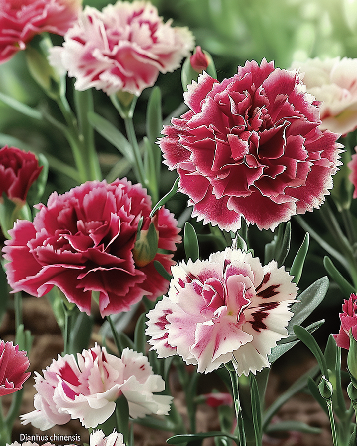 Chinese Carnation Dianthus Chinensis Double-flowered Seeds Mixed