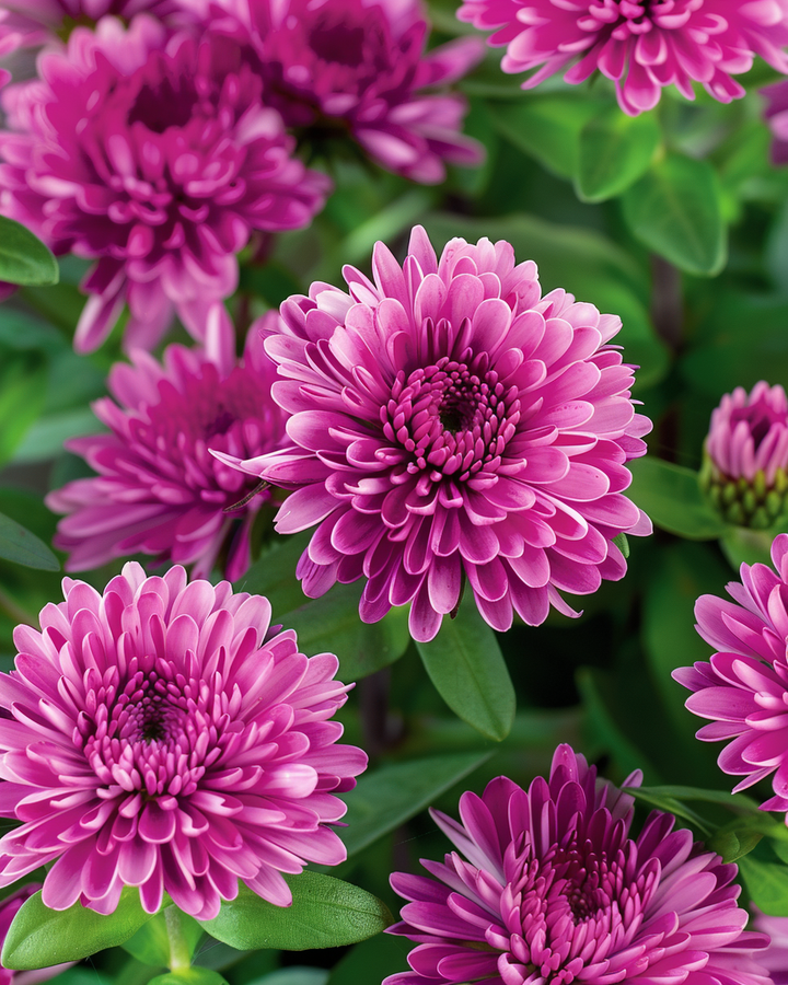 Summer Aster Callistephus Chinensis Seeds Bambina Carmine Pink