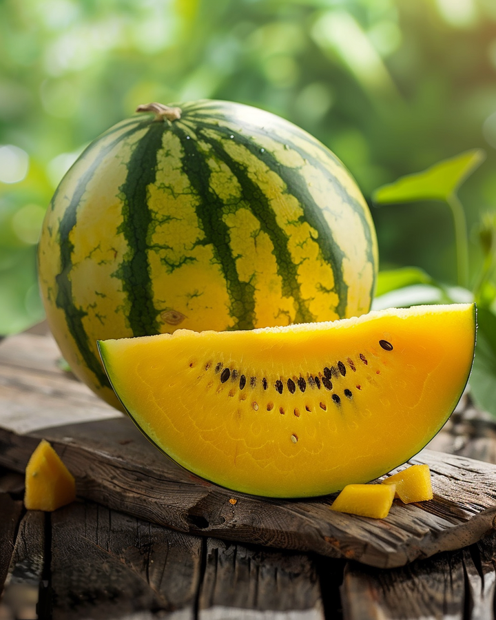 Yellow Watermelon Seeds Citrullus Lanatus Janosik Early Fruit Variety