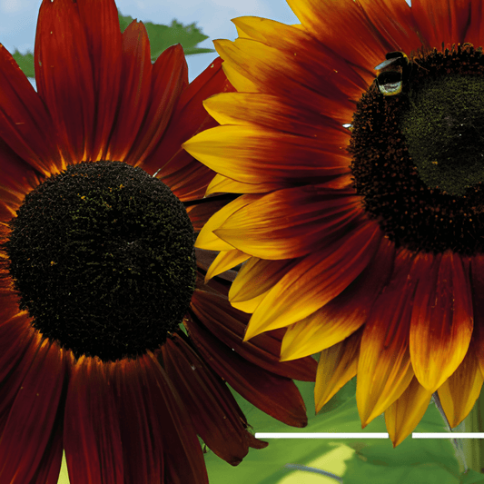 Sunflower Seeds Evening Sun Helianthus Annuus Reddish Brown Flowers