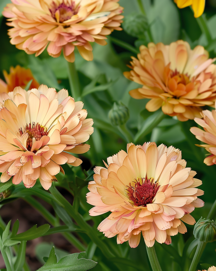 Calendula Seeds Touch Of Red Buff Calendula Officinalis Flowers