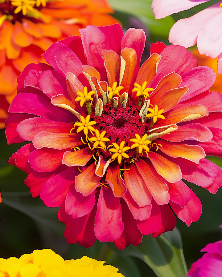 Zinnia Chrysanthemum-like Zinnia Elegans Seeds Long Blooming