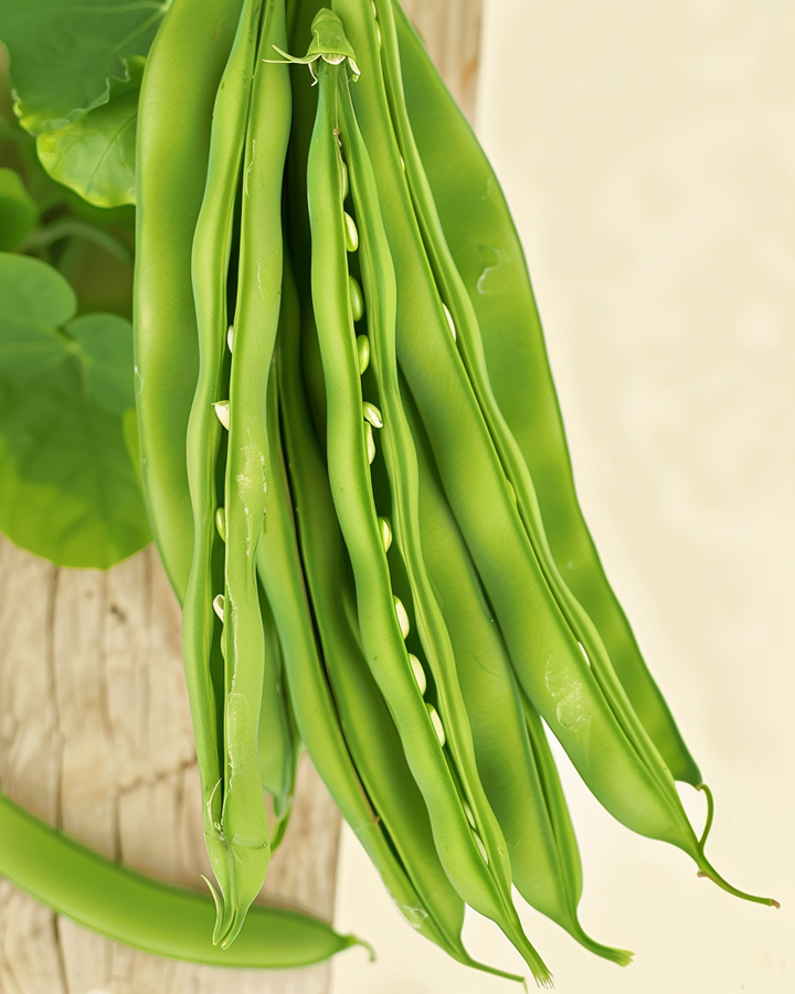 Organic Green Bean Seeds Phaseolus Vulgaris Maxi Variety 50g