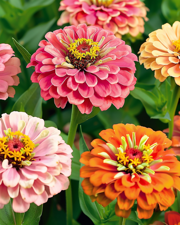 Zinnia Thumbelina Seeds Zinnia Elegans Pastel Mix