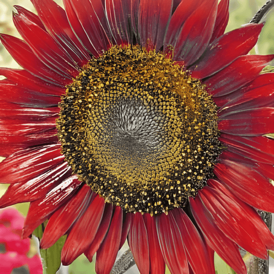 Sunflower Evening Sun Seeds Helianthus Annuus Large Reddish Flowers