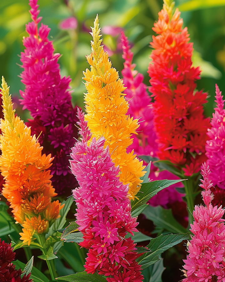 Celosia Plume Comb Seeds Celosia Argentea Var Plumosa Mixed Colors