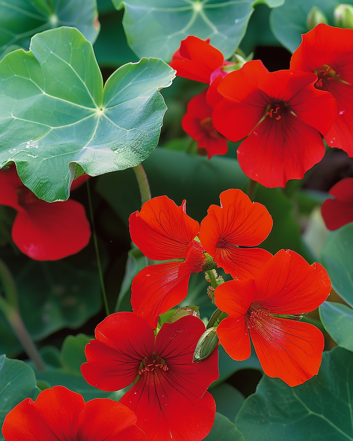 Nasturtium Empress Of India Seeds Tropaeolum Majus Nanum Flowers