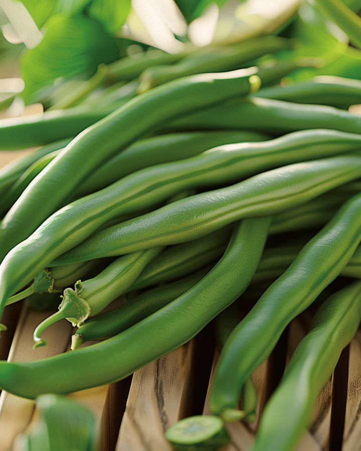 Bush Bean Seeds Phaseolus Vulgaris Ferrari Stringless Dark Green Variety