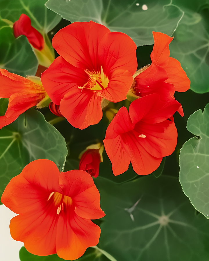 Organic Nasturtium Empress Of India Seeds Tropaeolum Majus Annual