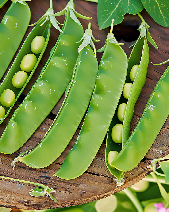 Snap Peas De Grace Seeds Pisum Sativum Low Growing Variety