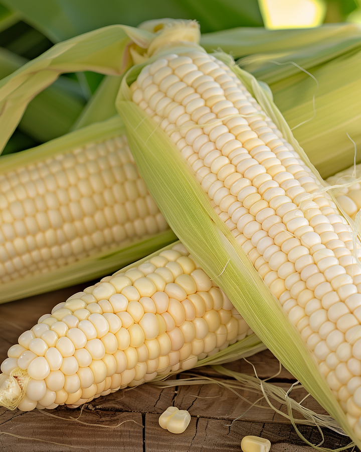 White Sweet Corn Glacial Seeds Zea Mays Variety