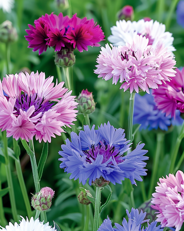Double-flowered Cornflower Seeds Centaurea Cyanus Mixed Colors