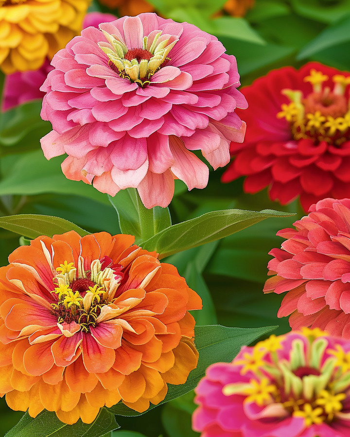 Zinnia California Giants Seeds Zinnia Elegans Large Double Flowers