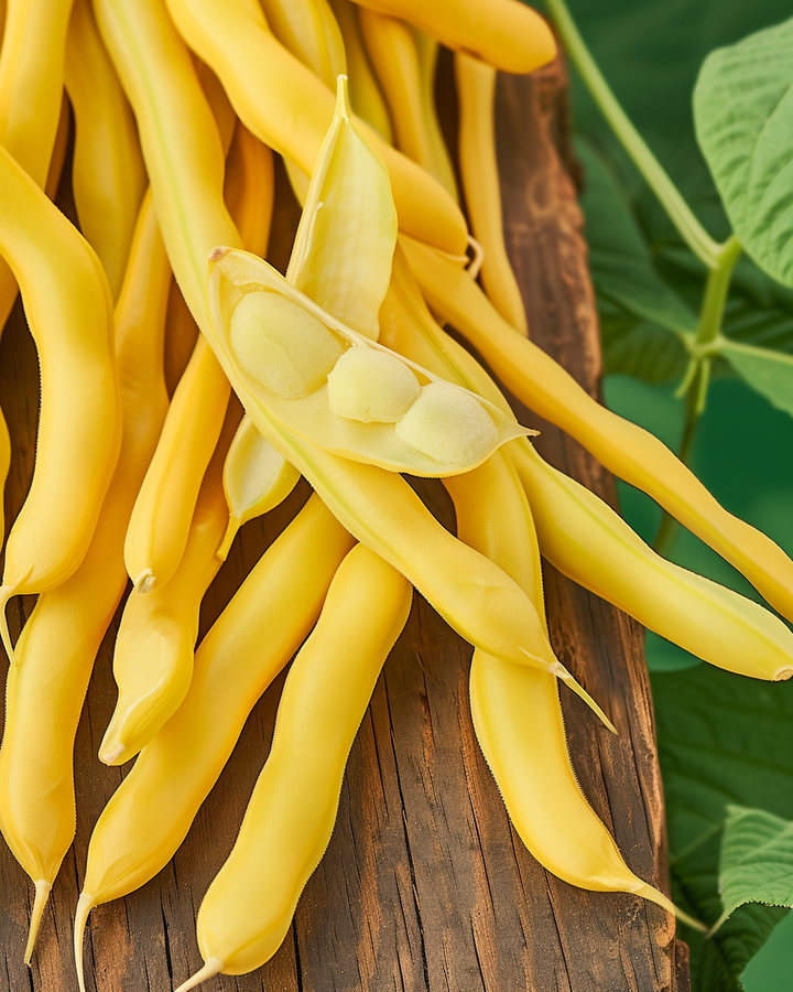 Yellow Pole Bean Seeds Neckargold Phaseolus Vulgaris Climbing Variety