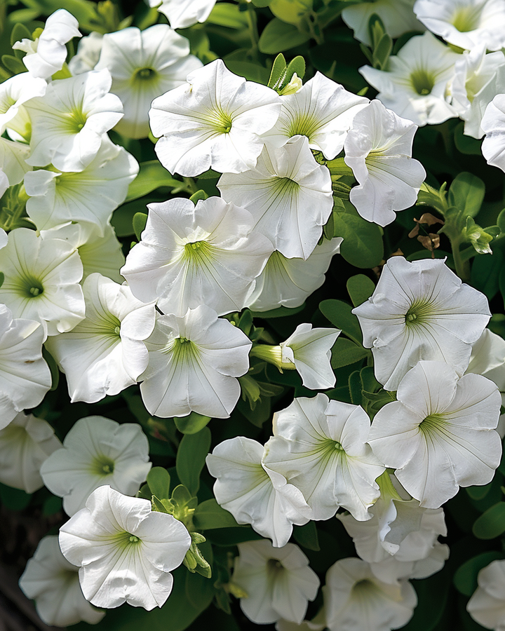 White Ramblin Petunia Fortunia Seeds Annual Flower Variety