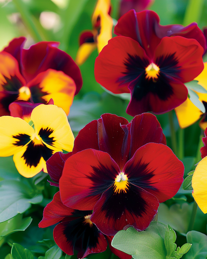 Viola Seeds Red Wing Large-flowered Viola Wittrockiana