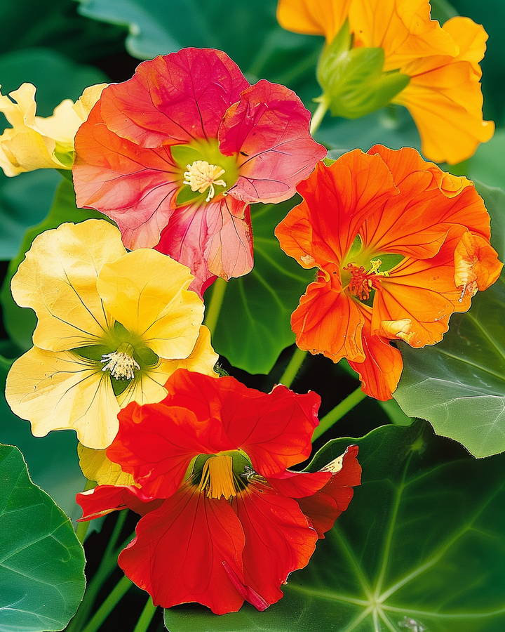 Nasturtium Seeds Tropaeolum Majus Glorious Gleam Annual Flowers