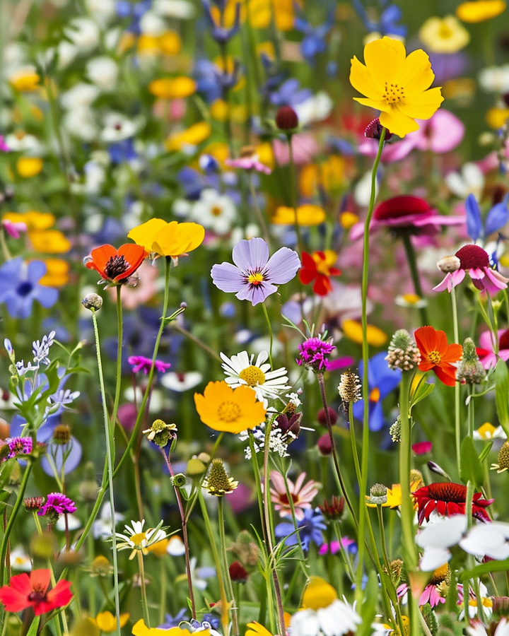 Wildflower Mix Seeds For Verges And Grass Edges Blooming Long