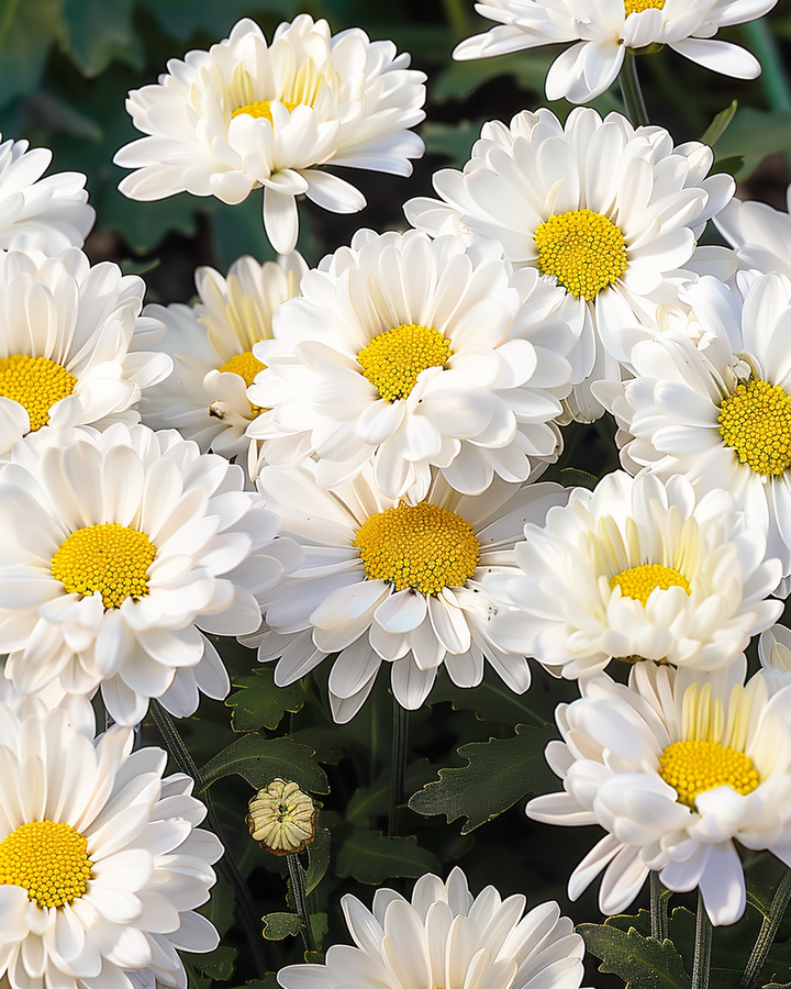 Silver Princess Chrysanthemum Seeds Chrysanthemum Maximum Low Growing White Flowers