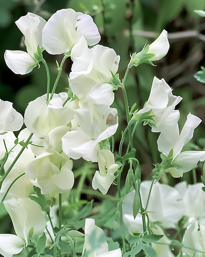 Sweet Pea Seeds Lathyrus Odoratus Royal Family White Flowers