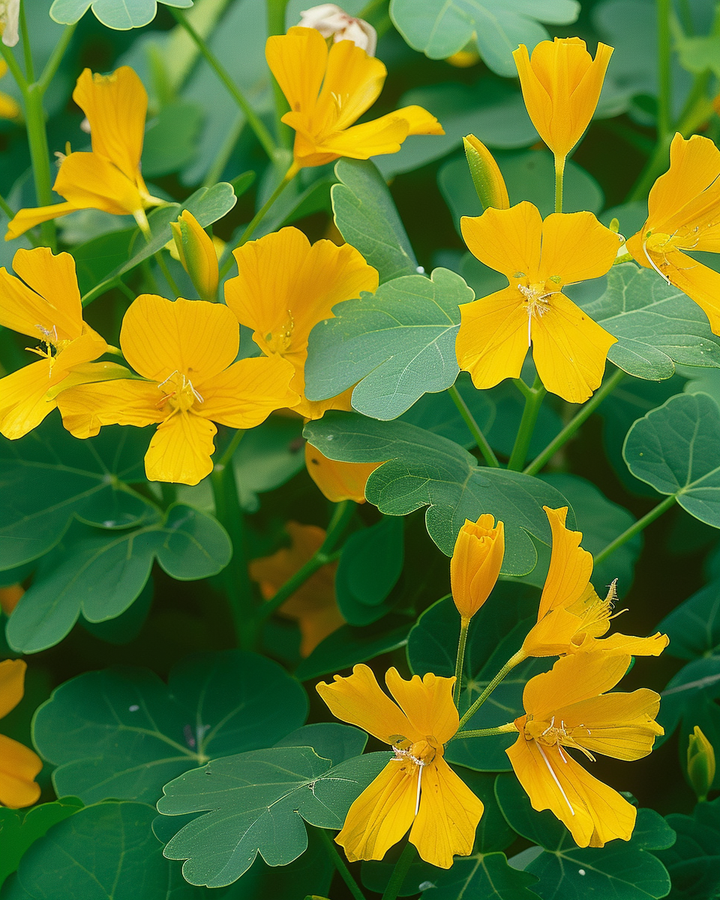 Canary Yellow Nasturtium Seeds Tropaeolum Peregrinum Annual Flowers