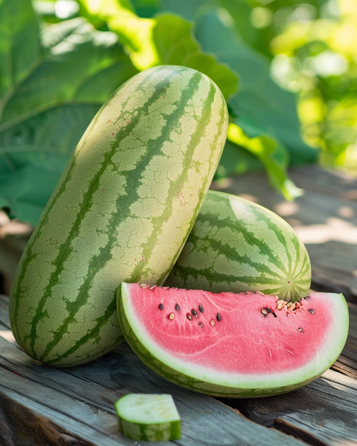Charleston Gray Watermelon Seeds Citrullus Lanatus Early Cylindrical Fruits