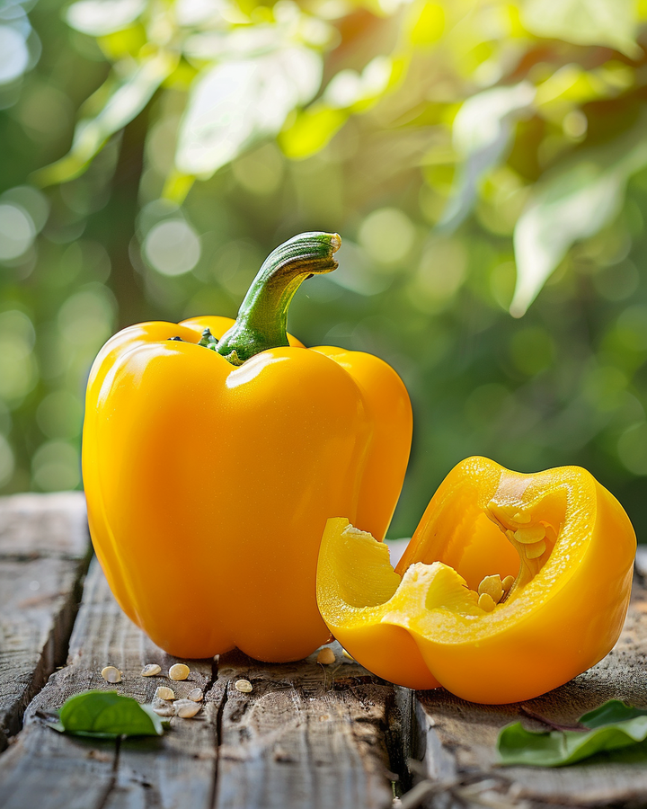 Organic Yellow Bell Pepper Seeds Capsicum Annuum California Wonder