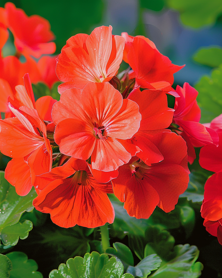 Geranium Sprinter F1 Seeds Pelargonium Zonale F1 Orange Red