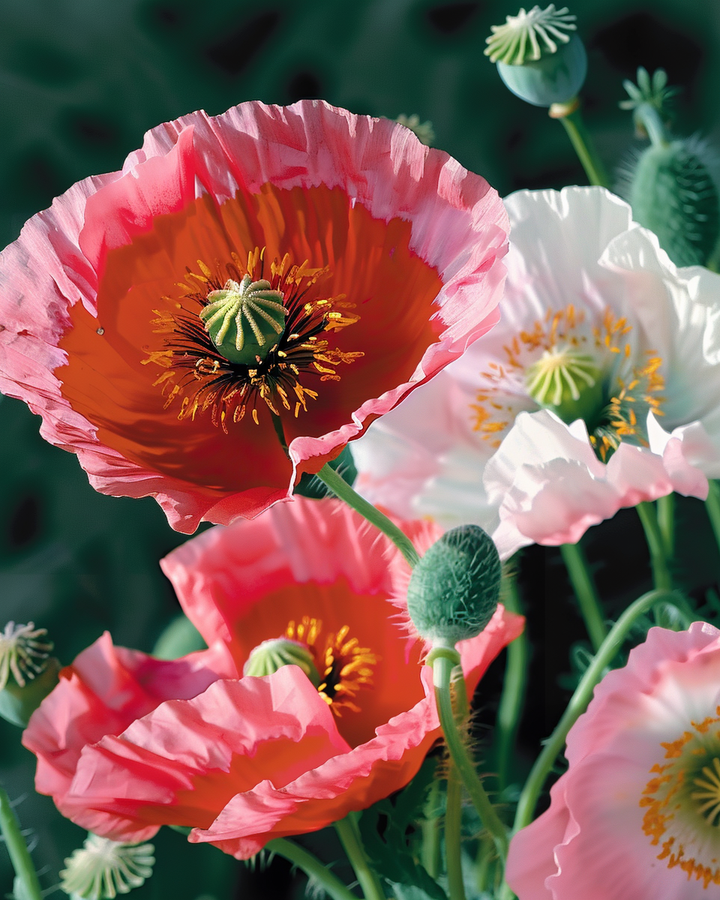 Mixed Poppy Seeds Papaver Rhoeas Striking Large Flower Seeds
