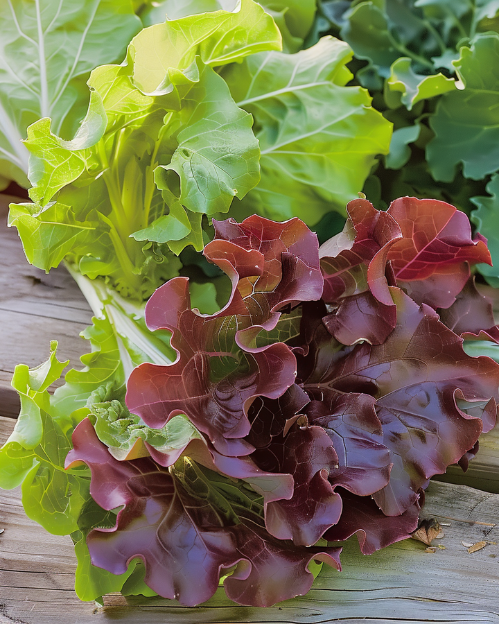Red Oakleaf Lettuce Seeds Lactuca Sativa Red Salad Bowl Variety