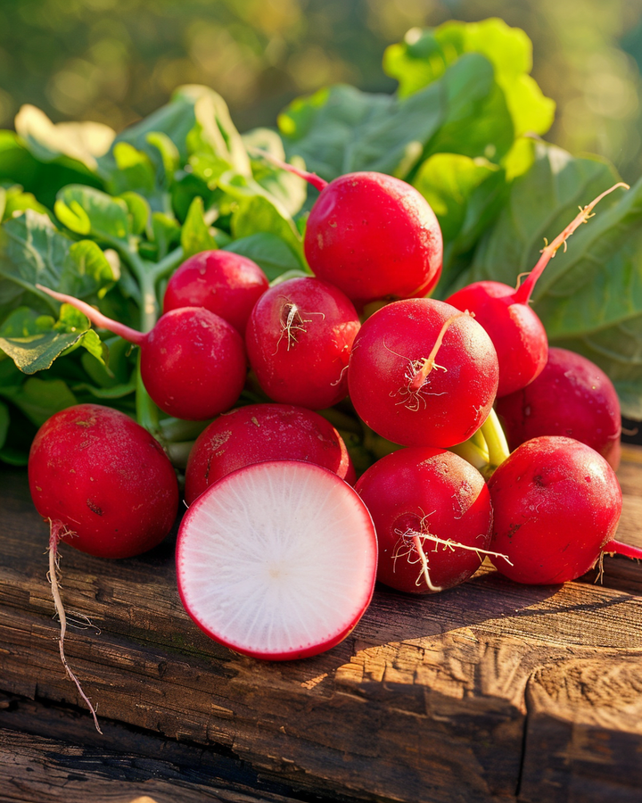 Organic Radish Seeds Raxe Raphanus Sativus Bright Red Variety