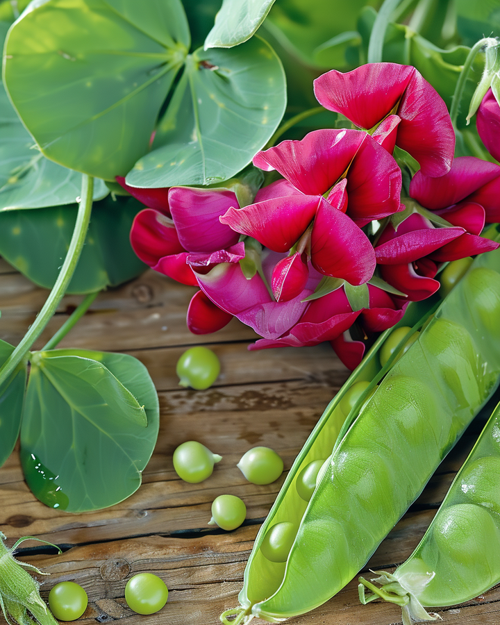 Gray Red-Flowering Peas Seeds Pisum Sativum High Yield Variety