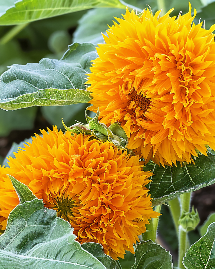 Double-flowered Sunflower Seeds Helianthus Annuus Sungold Low