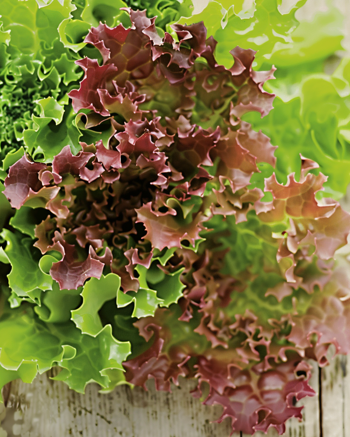 Organic Curly Lettuce Seeds Lactuca Sativa Lollo Rossa Variety