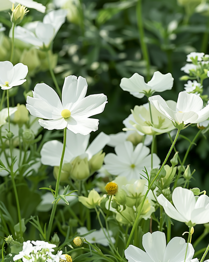 Summer Flower Seeds White Mix Summerflowers Mixture Of Shades