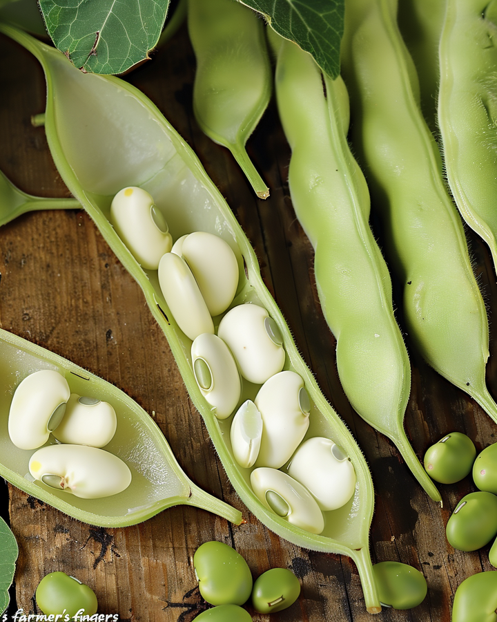 Broad Bean Seeds Vicia Faba Leiden Hangers 250 Grams