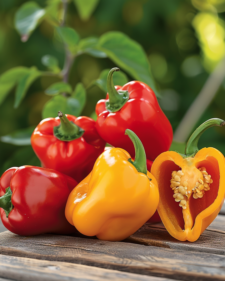 Baby Bell Pepper Seeds Tinkerbell F1 Capsicum Annuum Red Yellow