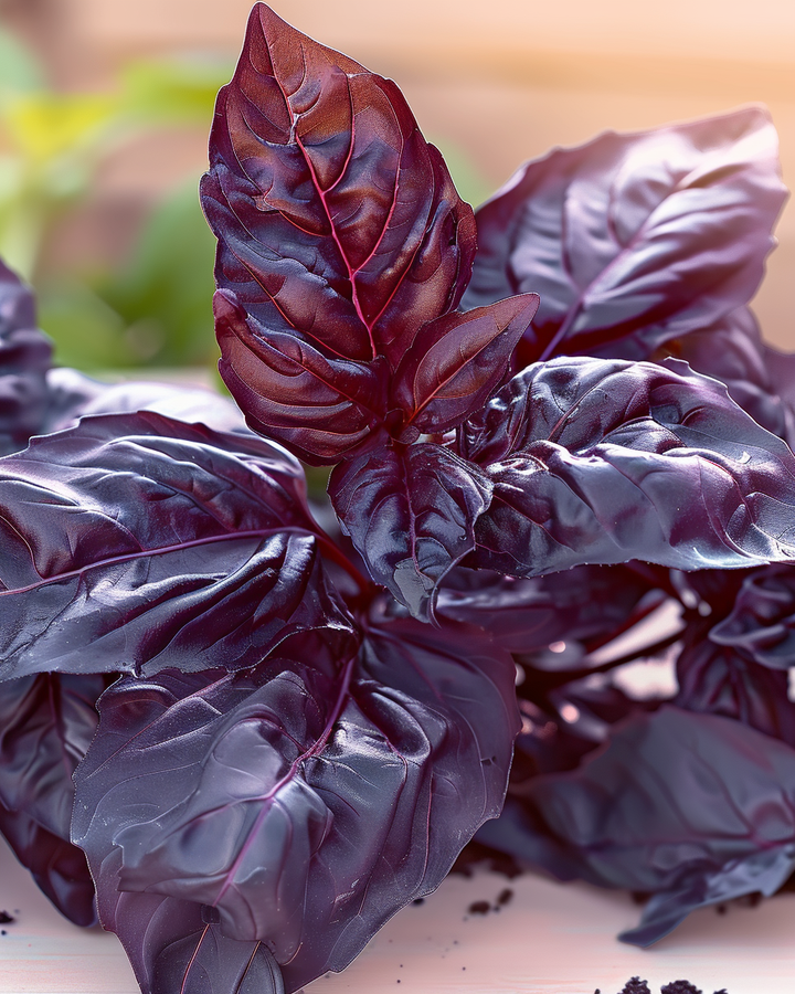 Red Basil Seeds Ocimum Basilicum Aromatic Red Lizzy Variety