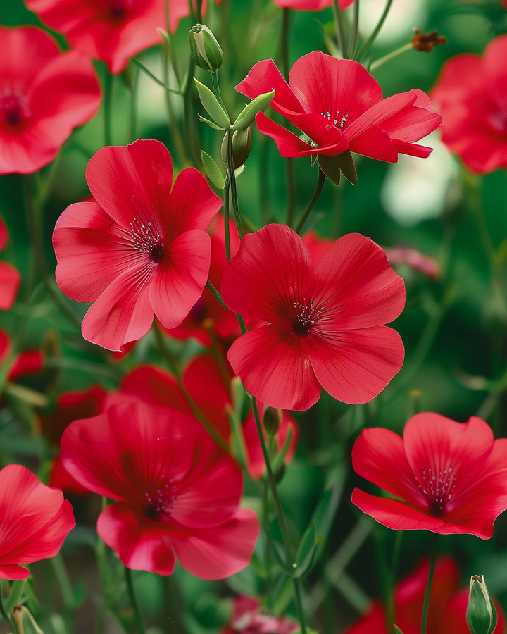 Red-flowering Flax Seeds Linum Grandiflorum Annual Flowers