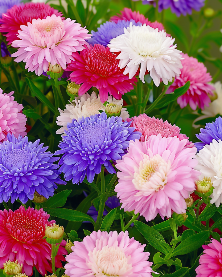 Summer Aster Seeds Callistephus Chinensis Nano Merveille Mix