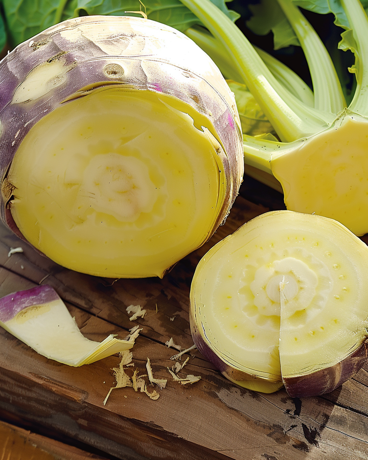 Kohlrabi Seeds Brassica Napus Var Napobrassica Champion Variety Yellow Red Head
