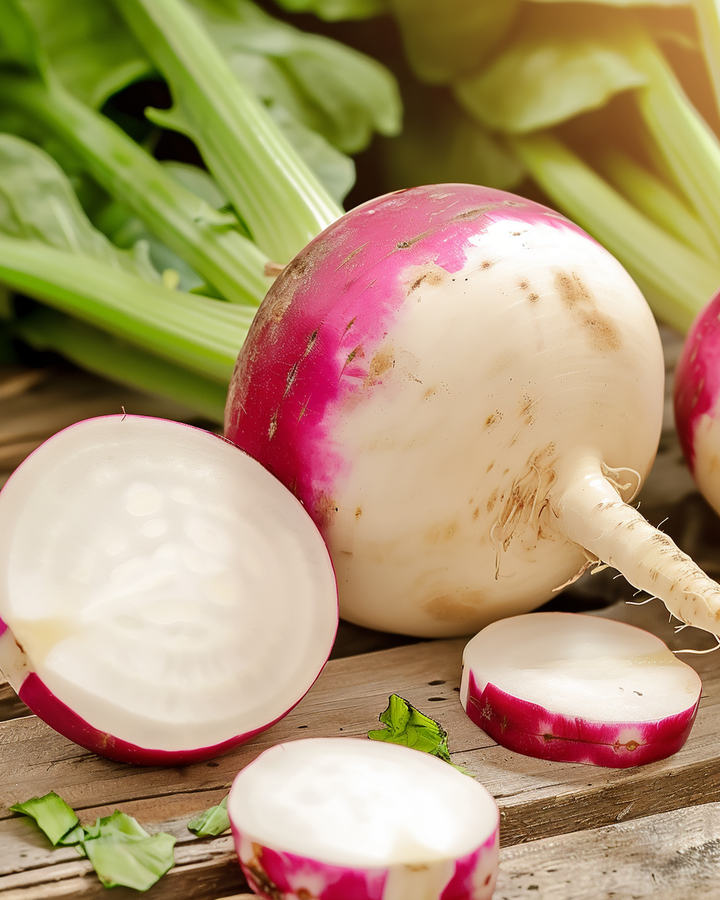 Round White Red Head Turnip Seeds Brassica Rapa Variety