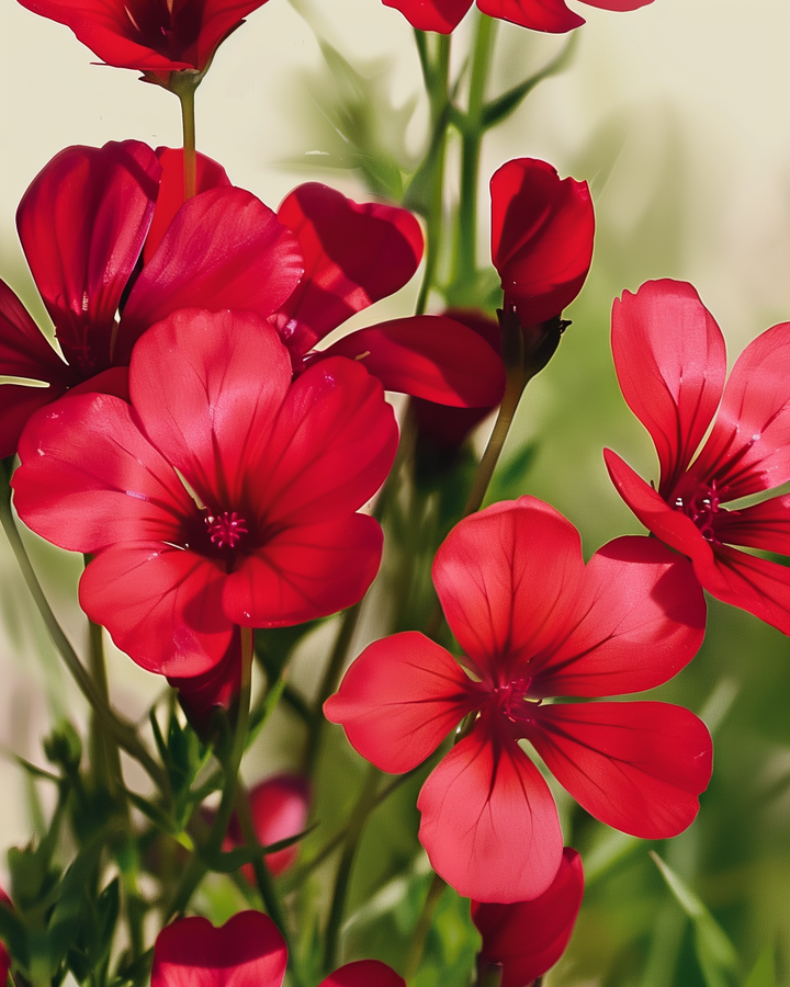 Organic Red-flowering Flax Seeds Linum Grandiflorum Annual Flowers