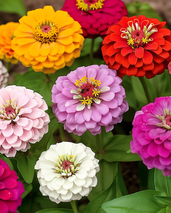 Zinnia Liliput Zinnia Elegans Seeds Long Blooming Annual Flowers