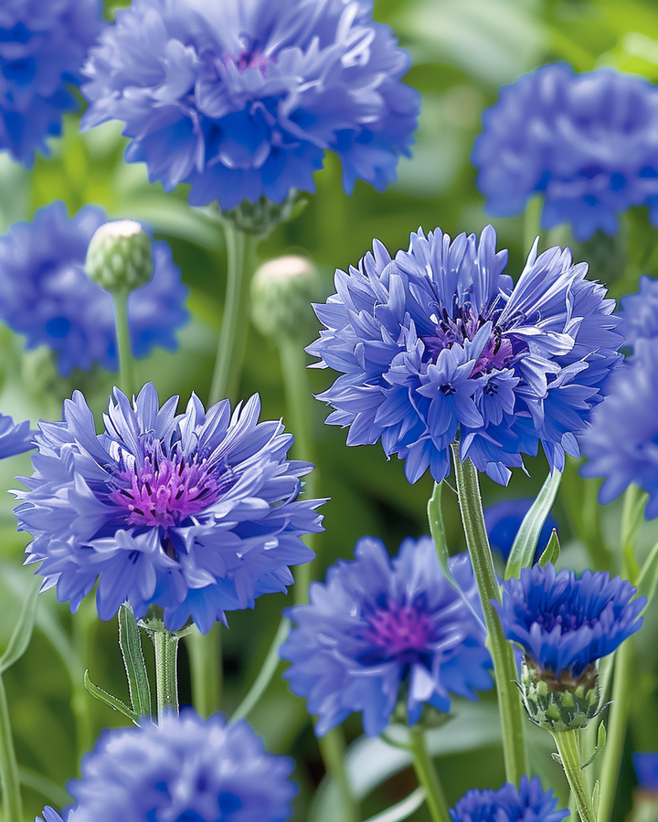 Cornflower Blue Ball Centaurea Cyanus Double-flowered Seeds