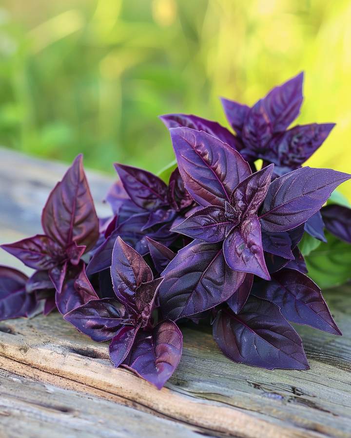 Organic Basil Rosie Seeds Ocimum Basilicum Herb Variety