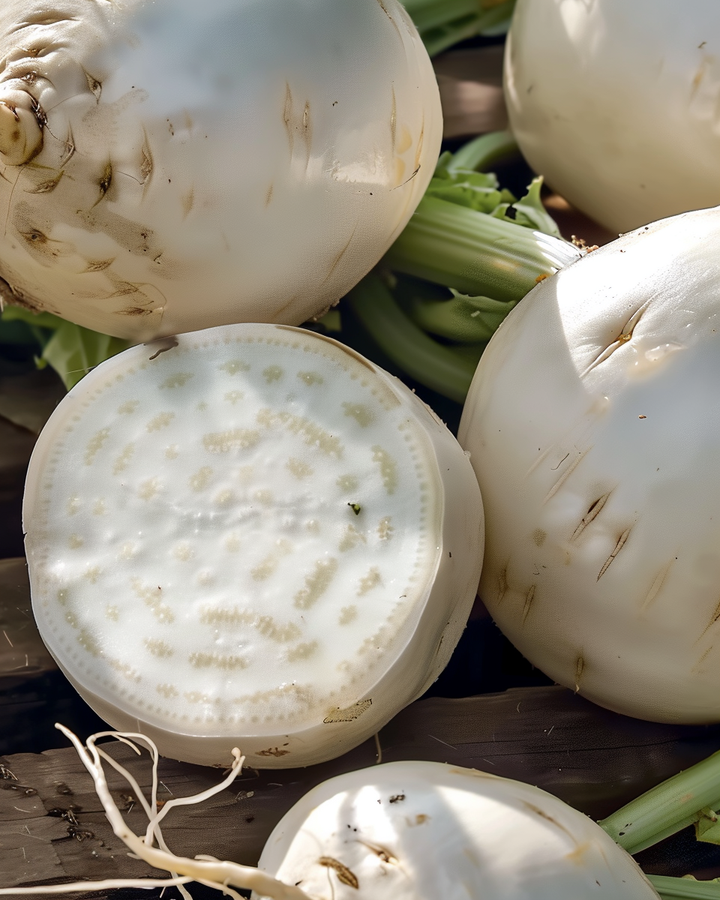 Garden Turnip Seeds Flat White May Brassica Rapa Var Rapa