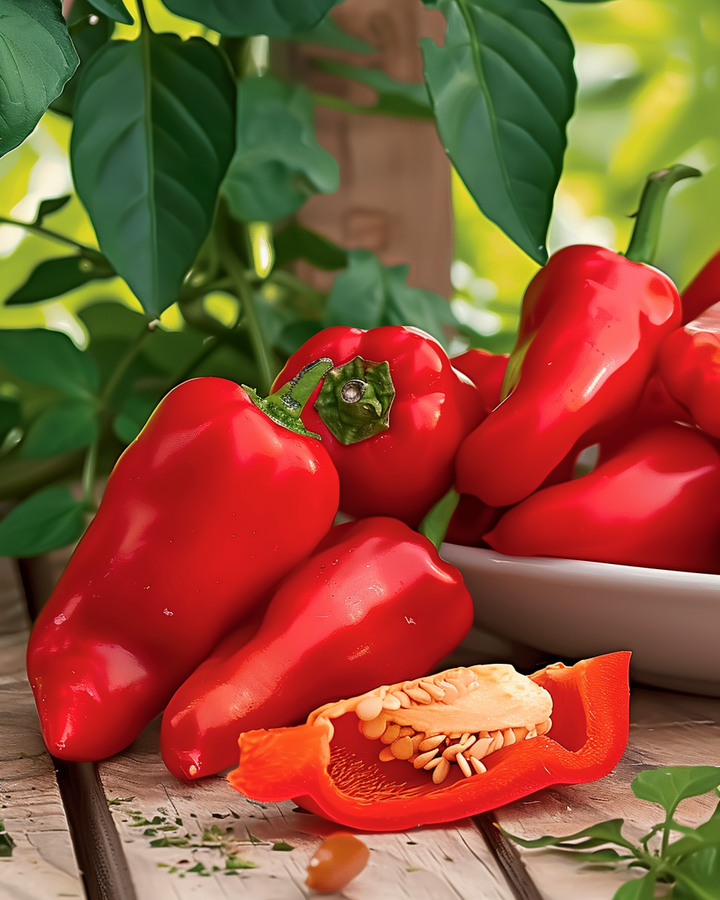 Snacking Red Paprika Seeds Capsicum Annuum Sweet Mini Vegetable