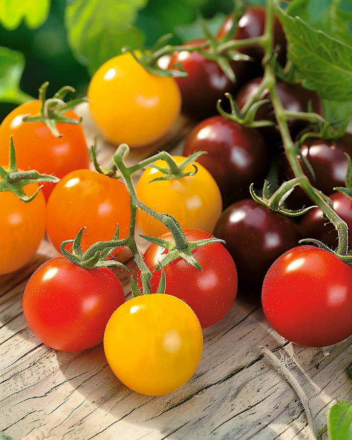Cherry Tomato Seeds Mixed 4 Colors Sweetie Cereza Bottondoro Black